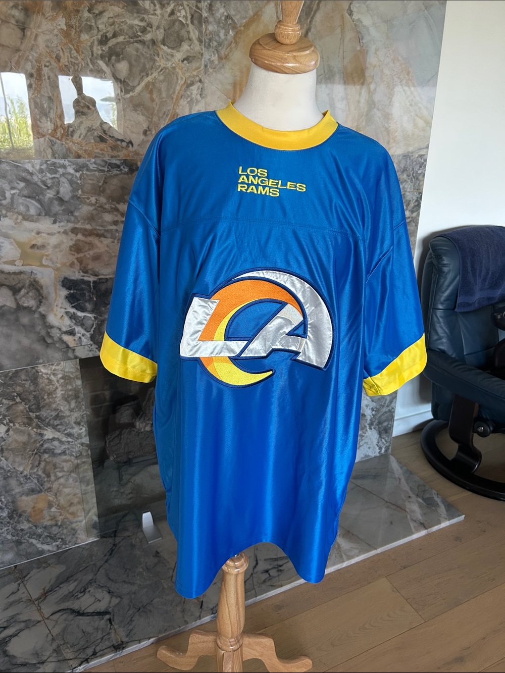 NFL Los Angeles Rams Blue and Yellow Jersey Top